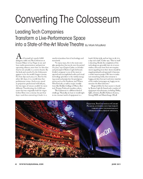 Converting the Colosseum at Caesars Palace into the World’s Largest Cinema