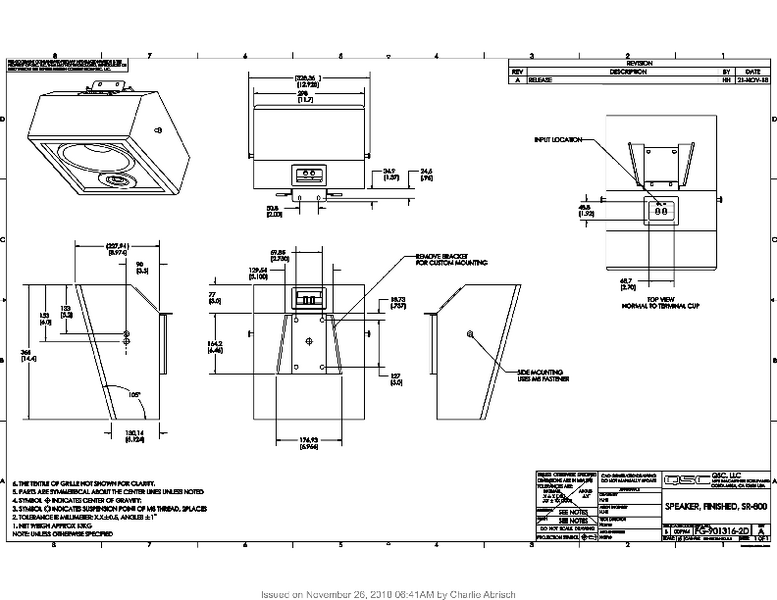 2D PDF Drawing of SR800